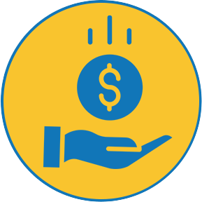 Hand holding dollar sign representing savings